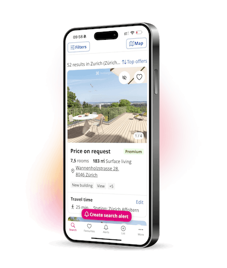 Vorschau der Homegate-App